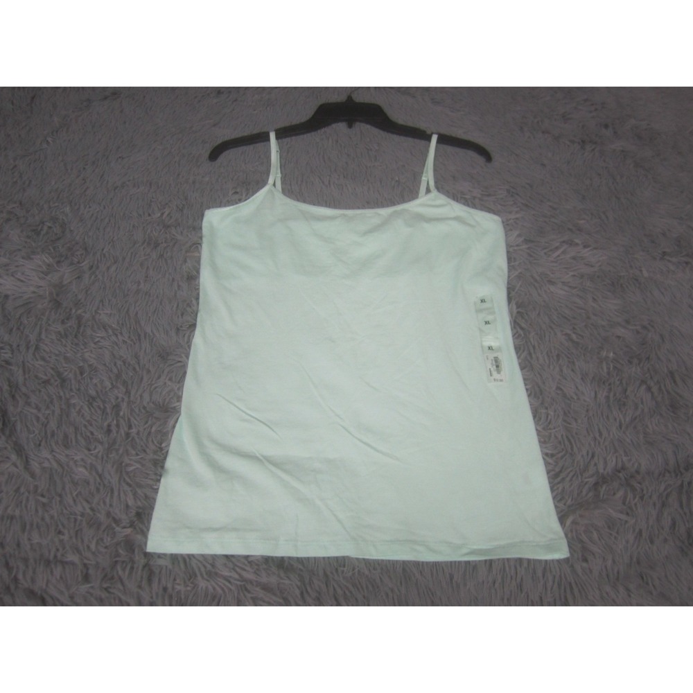 So Perfect‎ Cami Tank Top Womens XL Green Shirt Spaghetti Straps NWT